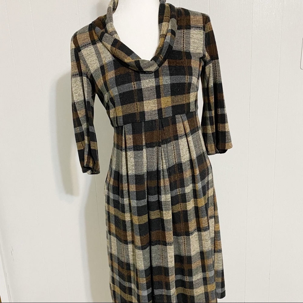 New Directions Plaid Dress